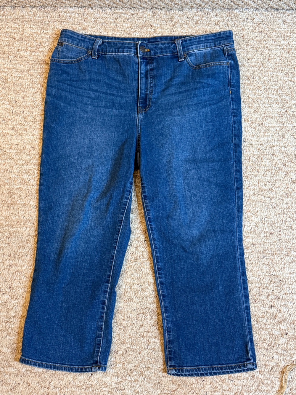 Talbots Size 16P Straight Crop Jeans